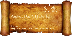 Vaskovits Vilibald névjegykártya